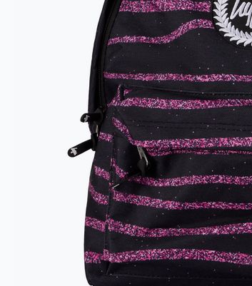 Hype Black Glitter Stripe Backpack 5 Hype Black Glitter Stripe Backpack