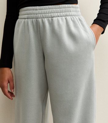 Girls Light Grey Oversized Cuff Joggers