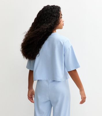 Girls Light Blue Short Sleeve Sweatshirt 4 Girls Light Blue Short Sleeve Sweatshirt