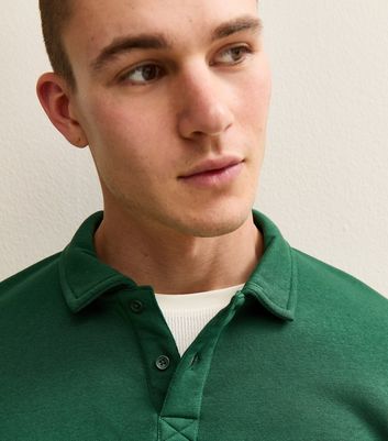 Dark Green Rugby Polo Regular Sweatshirt