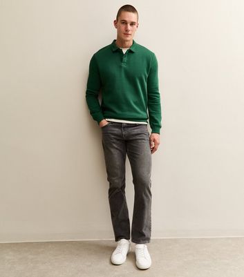 Dark Green Rugby Polo Regular Sweatshirt 3 Dark Green Rugby Polo Regular Sweatshirt