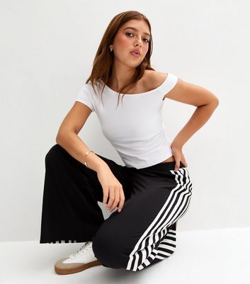 Girls White One Shoulder T-Shirt