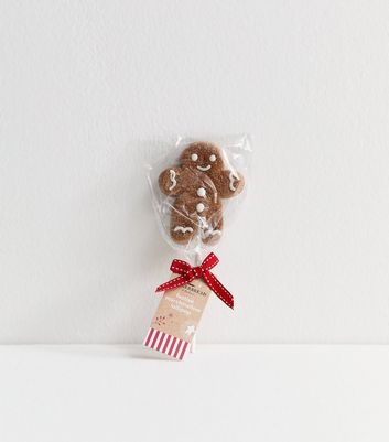 Brown Gingerbread Shape Marshmallow Lollipop