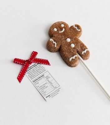 Brown Gingerbread Shape Marshmallow Lollipop 3 Brown Gingerbread Shape Marshmallow Lollipop