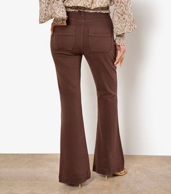Apricot Brown Flared Jeans
