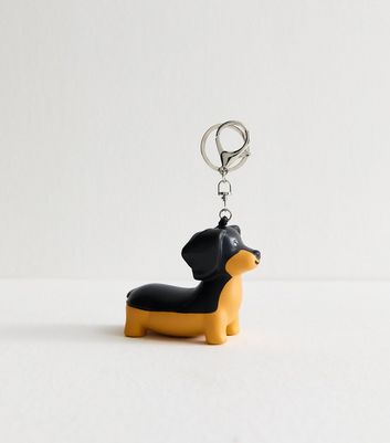 Brown Sausage Dog Foam Stress Ball Keyring