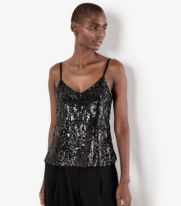 Apricot Black Sequin Cami Top 4 Apricot Black Sequin Cami Top