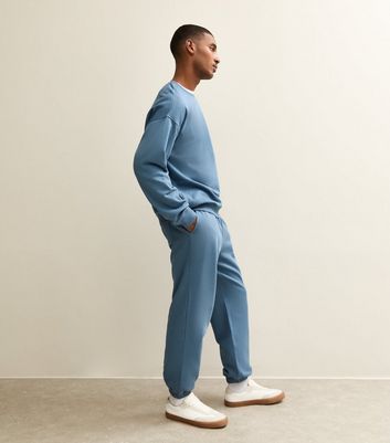 Blue Oversized Crew Neck Sweatshirt 5 Blue Oversized Crew Neck Sweatshirt