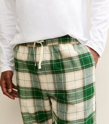 Green Relaxed Check Pyjama Bottoms
