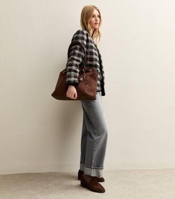 Black Checked Quilted Padded Jacket 3 Black Checked Quilted Padded Jacket