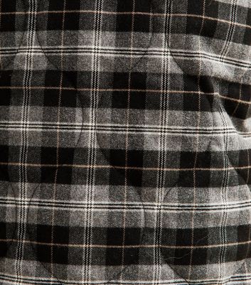 Black Checked Quilted Padded Jacket 5 Black Checked Quilted Padded Jacket