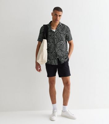 Black Regular Fit Chino Shorts