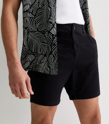 Black Regular Fit Chino Shorts