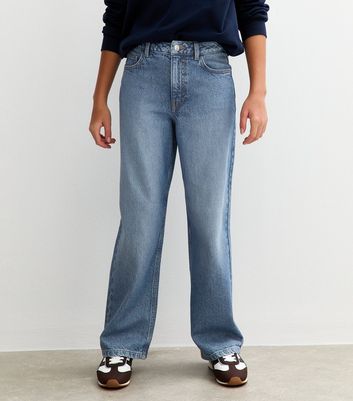 Girls Blue Denim Wide Leg Jeans 5 Girls Blue Denim Wide Leg Jeans