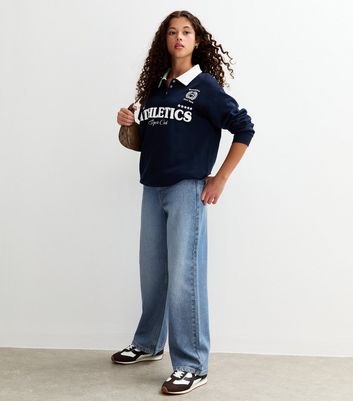 Girls Blue Denim Wide Leg Jeans 6 Girls Blue Denim Wide Leg Jeans