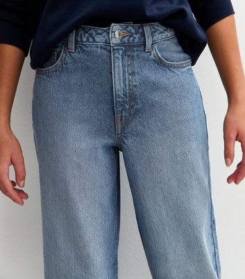 Girls Blue Denim Wide Leg Jeans 7 Girls Blue Denim Wide Leg Jeans