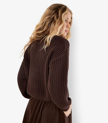 Apricot Brown Chunky Cable Knit Jumper 3 Apricot Brown Chunky Cable Knit Jumper