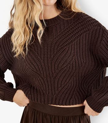 Apricot Brown Chunky Cable Knit Jumper 4 Apricot Brown Chunky Cable Knit Jumper