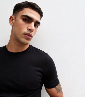 Black Cotton Muscle Fit T-Shirt