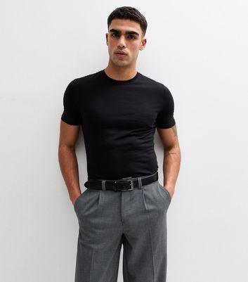 Black Cotton Muscle Fit T-Shirt
