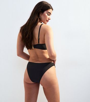 Black Floral Detail Bikini Top 4 Black Floral Detail Bikini Top