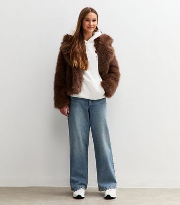 Girls Cream Cotton NYC Logo Hoodie 3 Girls Cream Cotton NYC Logo Hoodie