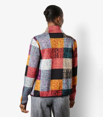 Apricot Multicolour Check Jersey Jacket