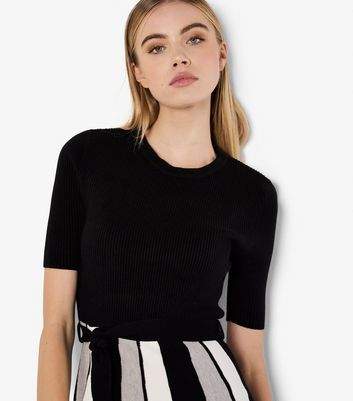 Apricot Black Colour Block Knit Dress 4 Apricot Black Colour Block Knit Dress