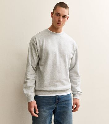 Grey Oversized Crew Neck Sweatshirt