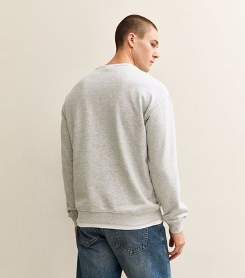 Grey Oversized Crew Neck Sweatshirt 4 Grey Oversized Crew Neck Sweatshirt