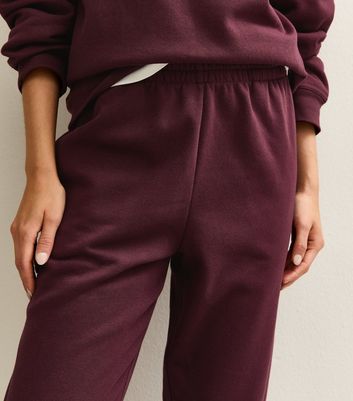 Burgundy Cuffed Ankle Joggers