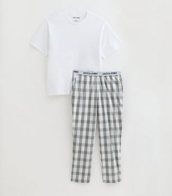 Jack & Jones White T-Shirt and Check Boxers Gift Set 5 Jack & Jones White T-Shirt and Check Boxers Gift Set