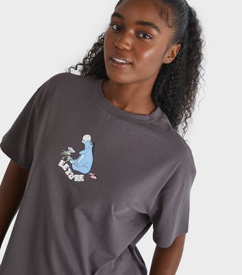 Skinnydip Grey Disney Winnie the Pooh Eeyore Print T-Shirt