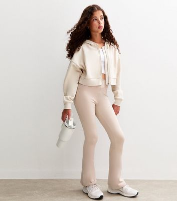 Girls Camel Flared Athleisure Leggings 3 Girls Camel Flared Athleisure Leggings