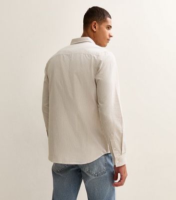 Brown Regular Fit Striped Oxford Shirt 4 Brown Regular Fit Striped Oxford Shirt