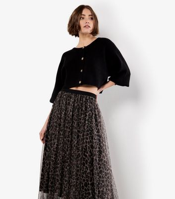 Apricot Brown Leopard Tulle Skirt 4 Apricot Brown Leopard Tulle Skirt