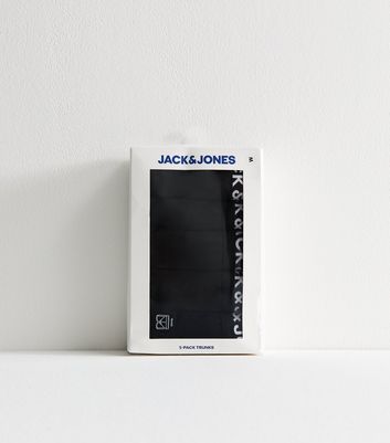 Jack & Jones Black Pack of 5 Boxer Trunks