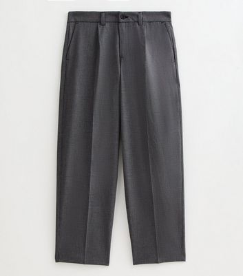 Black Checked Pleated Oversized Tailored Trousers 5 Black Checked Pleated Oversized Tailored Trousers