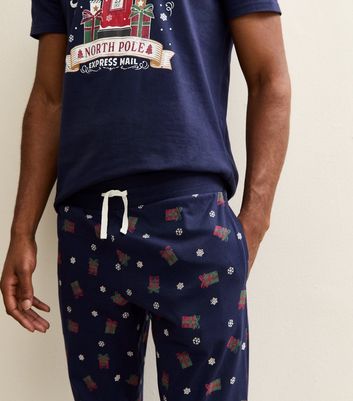 Blue Regular North Pole Print Top and Tapered Bottoms Pyjama Set 3 Blue Regular North Pole Print Top and Tapered Bottoms Pyjama Set