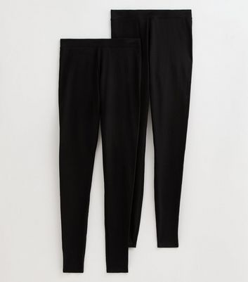 Black Pack Of 2 Jersey Leggings 8 Black Pack Of 2 Jersey Leggings