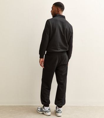 Black Oversized Cuffed Ankle Joggers 4 Black Oversized Cuffed Ankle Joggers