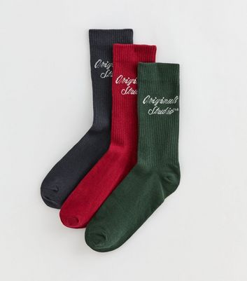 Jack & Jones Pack of 3 Multi Colour Tennis Socks