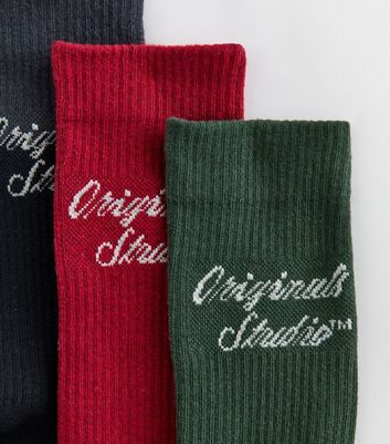 Jack & Jones Pack of 3 Multi Colour Tennis Socks