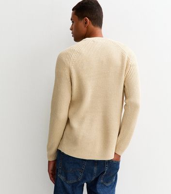 Cream Regular Fisherman Knit Crew Neck Jumper