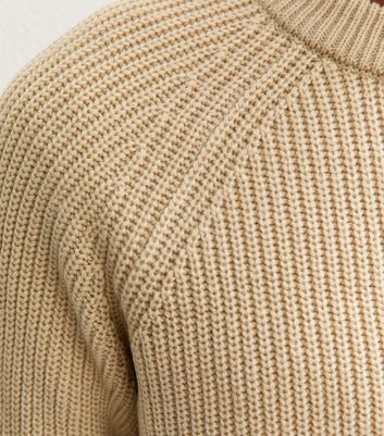 Cream Regular Fisherman Knit Crew Neck Jumper