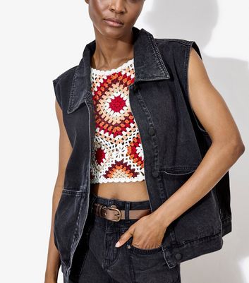 Apricot Black Denim Gilet 5 Apricot Black Denim Gilet