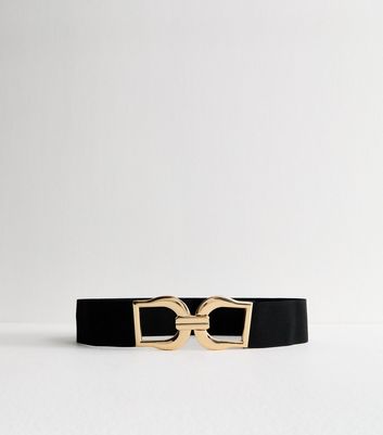 Black Buckle Stretchy Belt