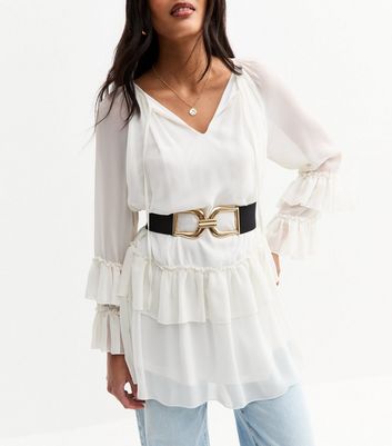 Black Buckle Stretchy Belt