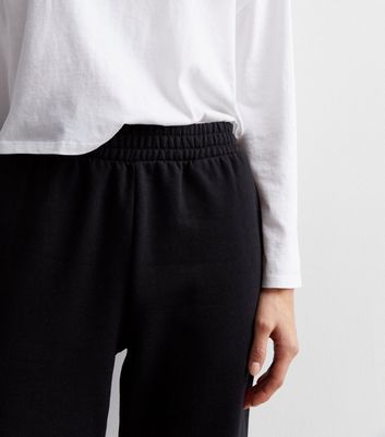 Black Cotton-Blend Cuffed Joggers