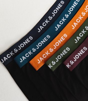 Jack & Jones Black Pack of 5 Boxer Trunks